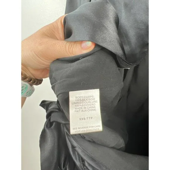 Cami NYC Valencia Long Sleeve Tie Open Back Women's Blouse Black Size: XXS NWOT - Picture 7 of 9